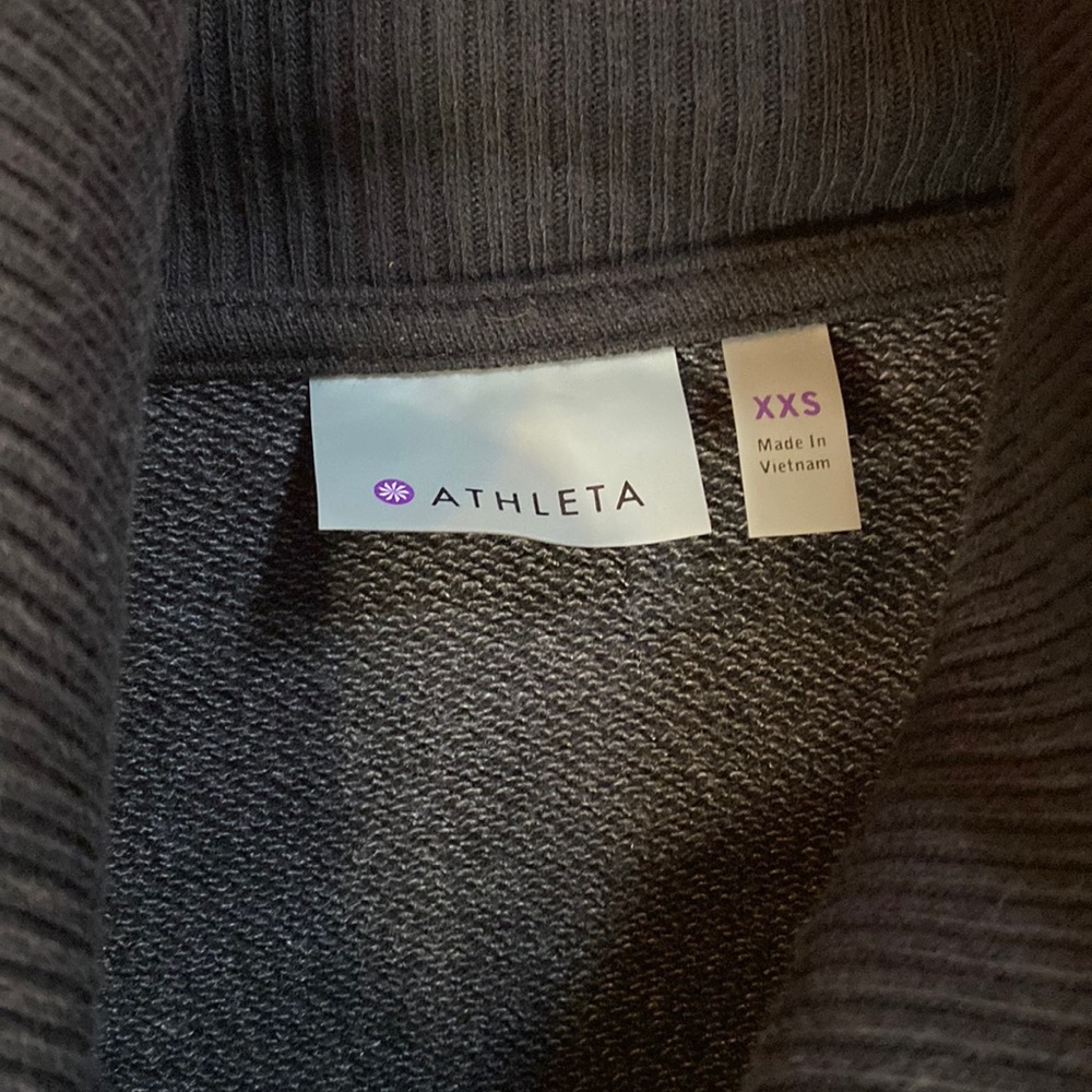 ATHLETA black Long Sleeve WRAPPER'S DELIGHT WRAP JACKET Cardigan xxs - Picture 4 of 10